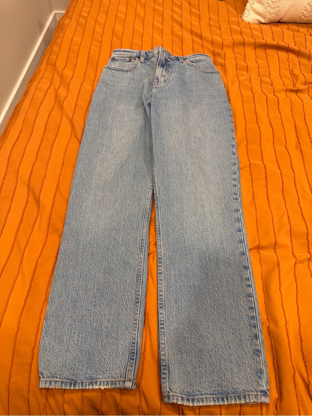 Abercrombie & Fitch Light Blue 90’s Straight-Leg High Waisted Women's Jeans